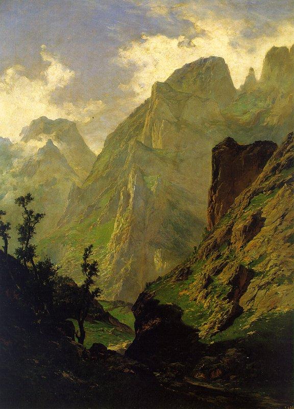 Carlos de Haes The Peaks of Europe,  The Mancorbo Canal oil painting image